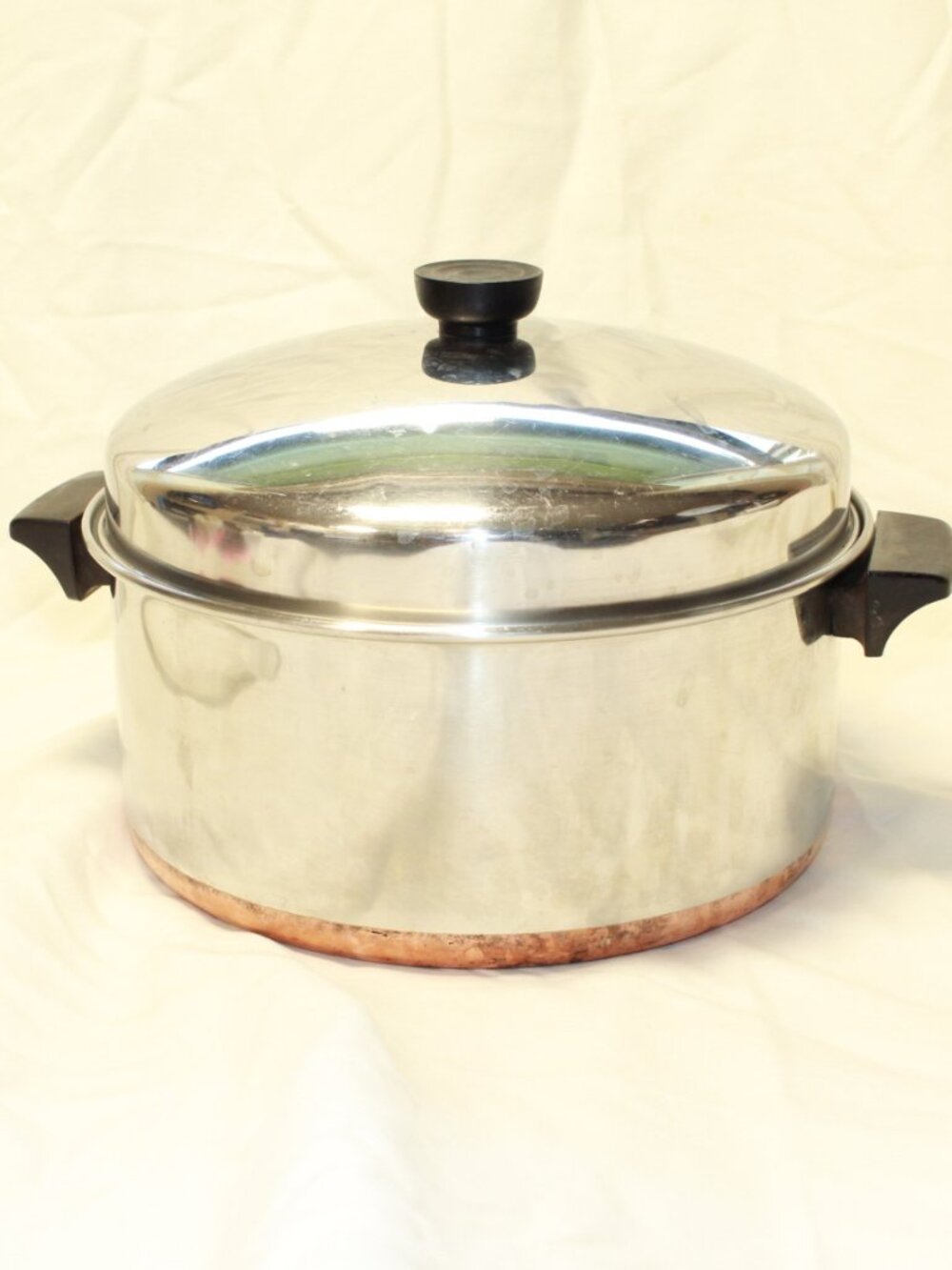 Revere Ware 1801 6 Qt Copper Bottom Domed Lid Dutch Oven Stock Pot -Clinton, ILL